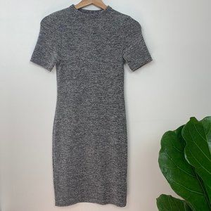 French Connection Space Dye Gray Bodycon Dress